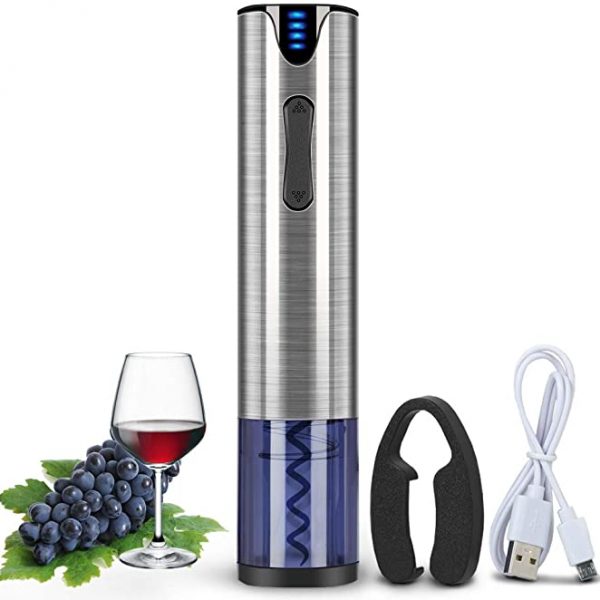 FLASNAKE Electric Wine Opener Rechargeable Cordless Automatic Corkscrew Wine Bottle Opener