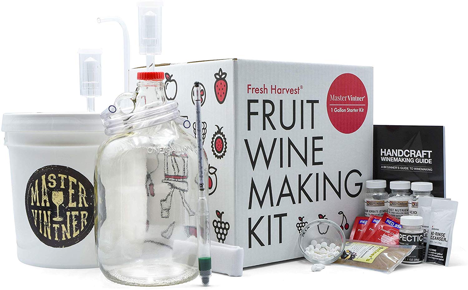 Master Vintner Fresh Harvest One Gallon Small Batch Fruit Wine Making Kit